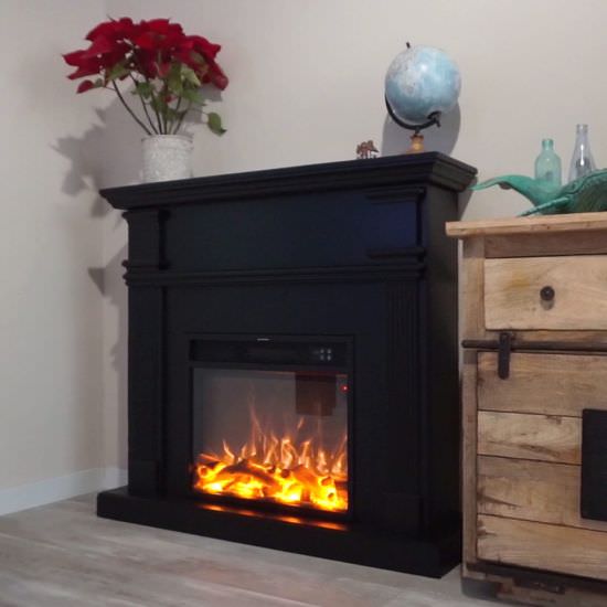 FUEGO  Black Omar Floor Standing Electric Firep is a product on offer at the best price