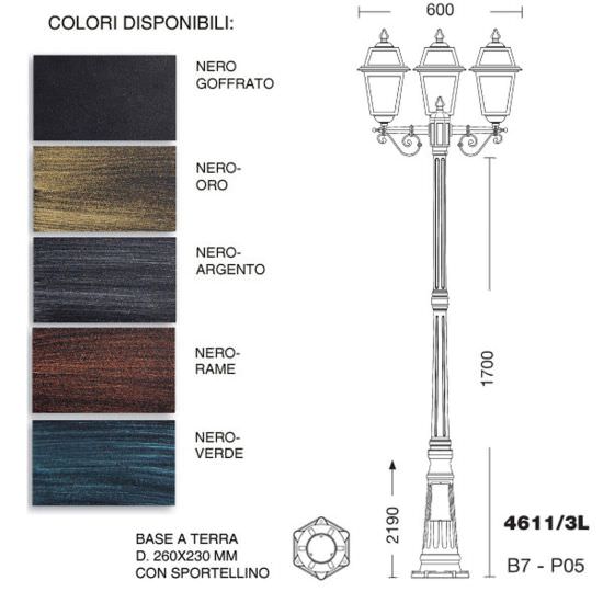 Liberti Design  Artemide Outdoor Pole 3 Lights  is a product on offer at the best price