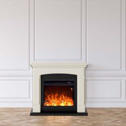 Cream White Electric Fireplace