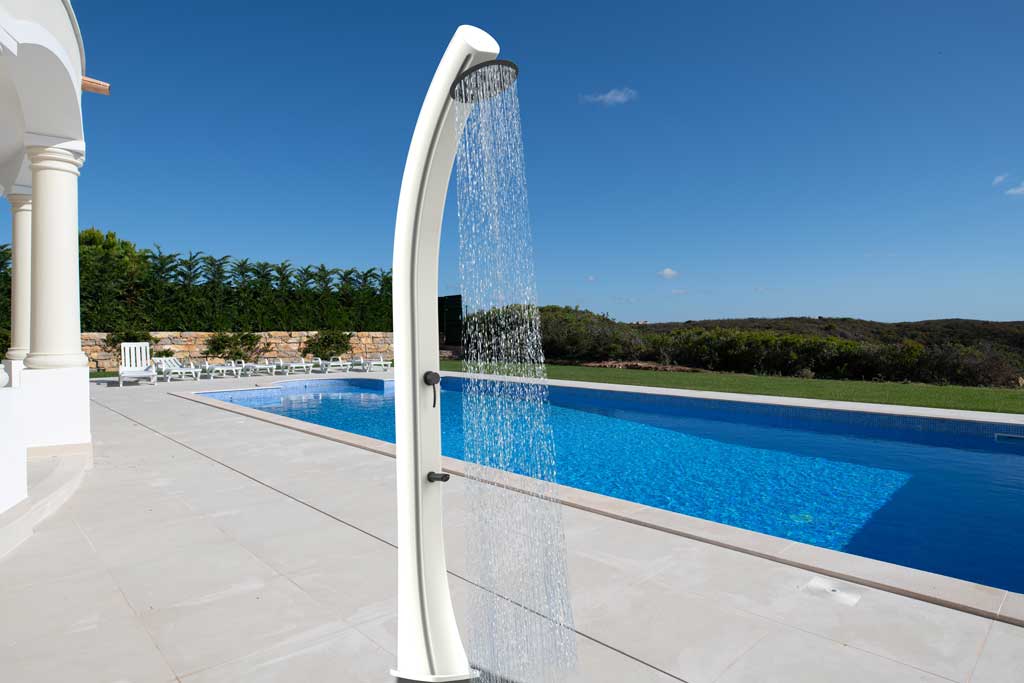 New White Shower Solar Heating